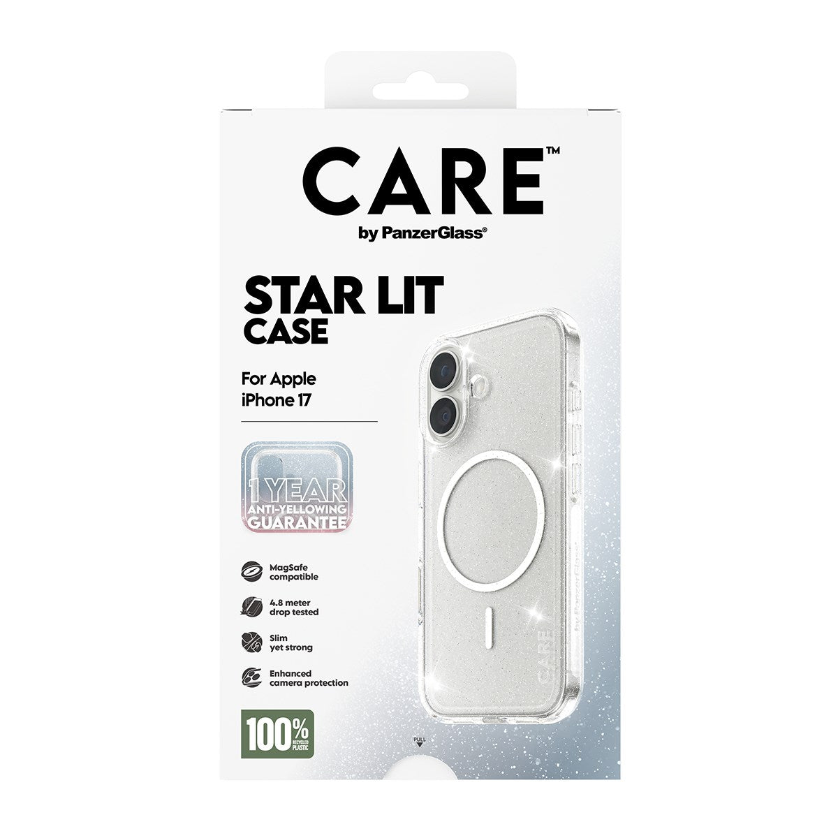 CARE by PanzerGlass® Urban Explorer Case Star Lit m. Weiß MagSafe iPhone 17